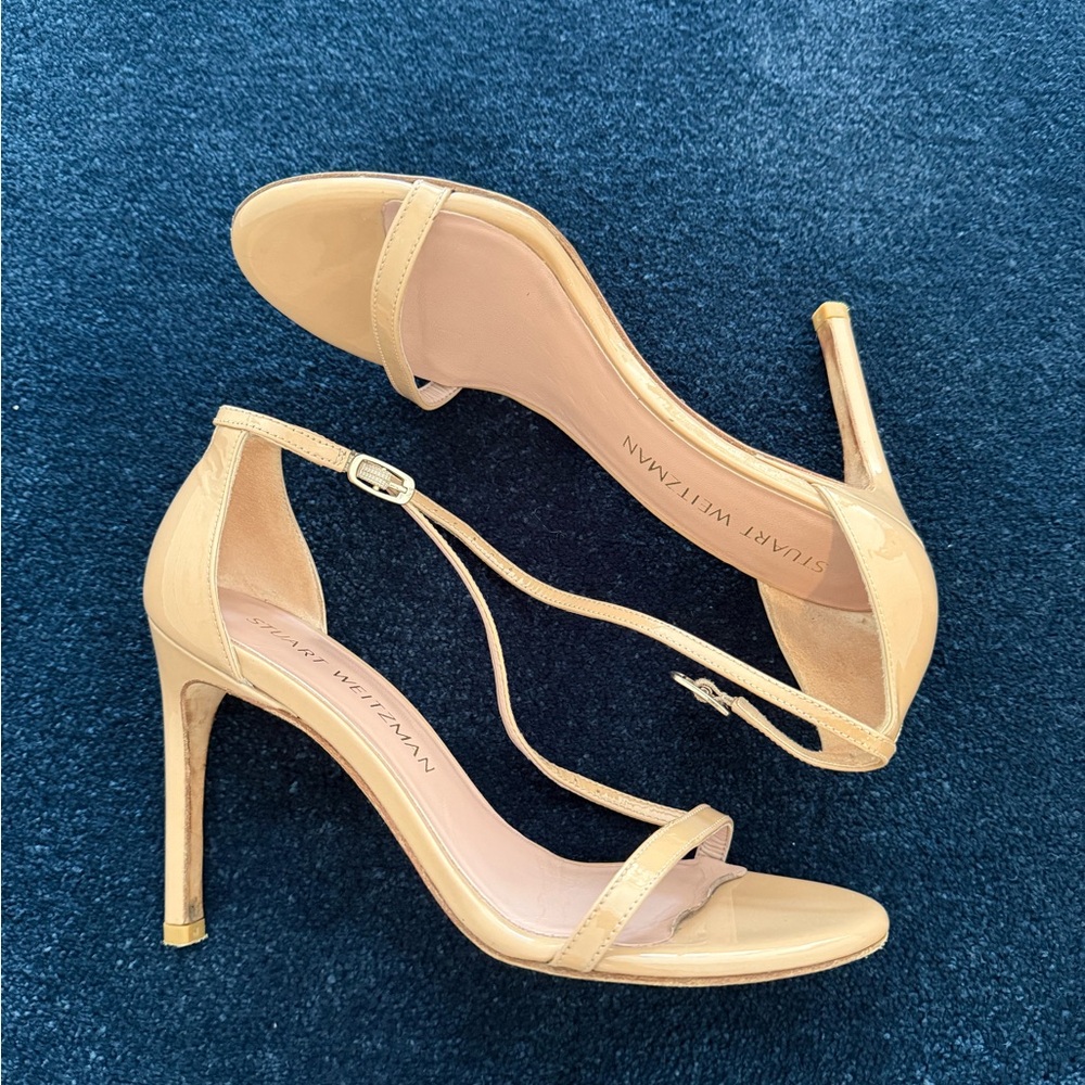 Stuart Weitzman Beige Strappy Heels